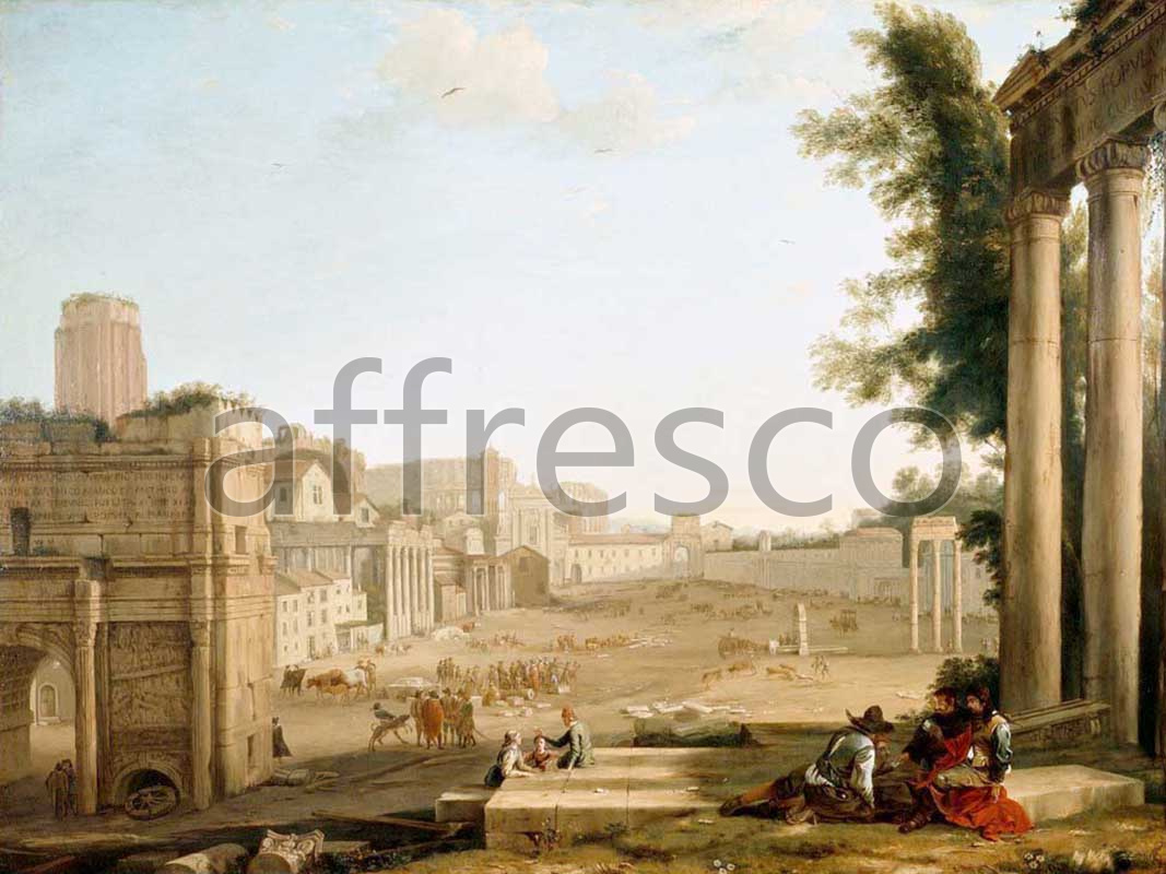 Classic landscapes | Claude The Campo Vaccino Rome | Affresco Factory