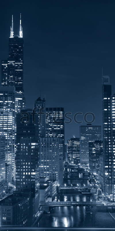 ID11576 | Pictures of Cities  | Night skyscrappers | Affresco Factory