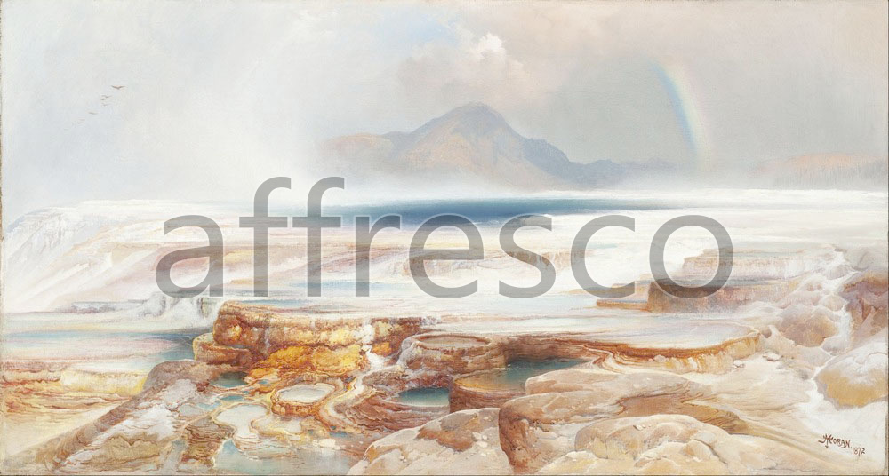 Classic landscapes | Thomas Moran Hot Springs of the Yellowstone | Affresco Factory