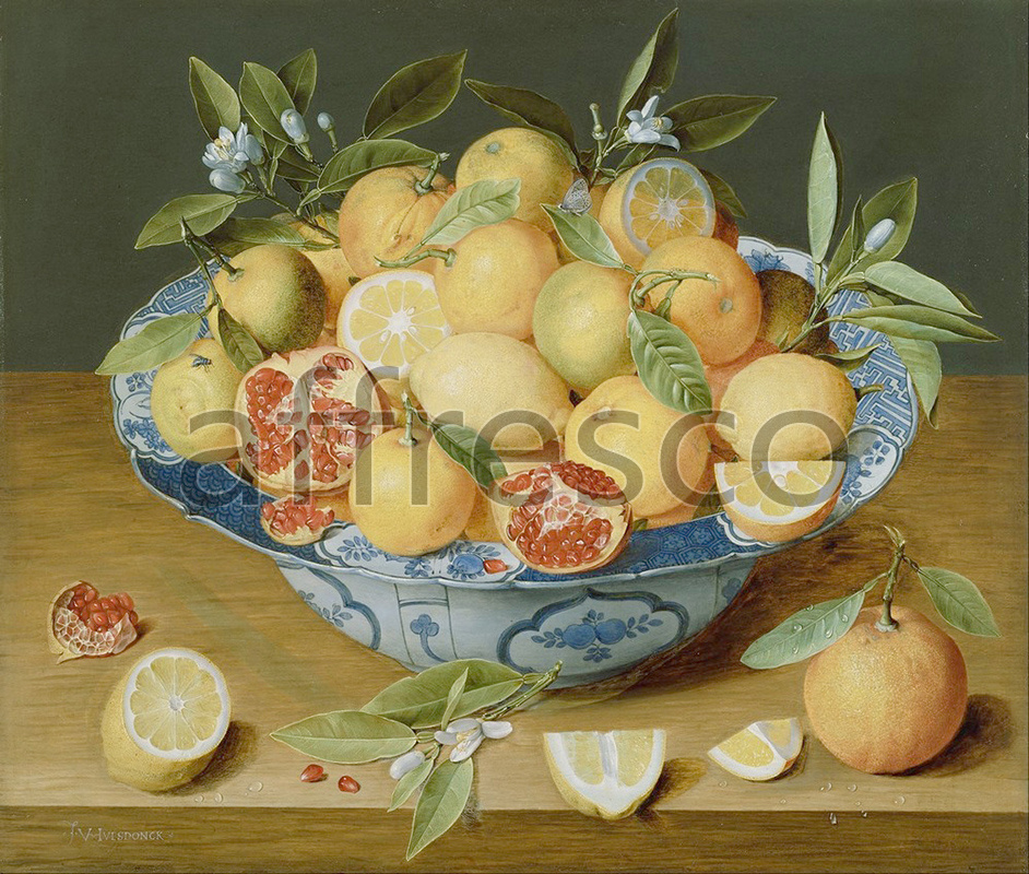 Still life | Jacob van Hulsdonck Flemish Still Life with Lemons Oranges and a Pomegranate | Affresco Factory