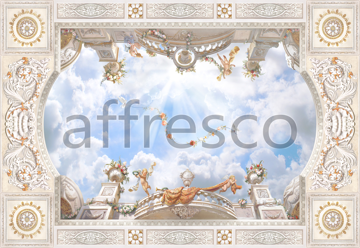 9167 |  Ceilings  | Sky with balcony | Affresco Factory