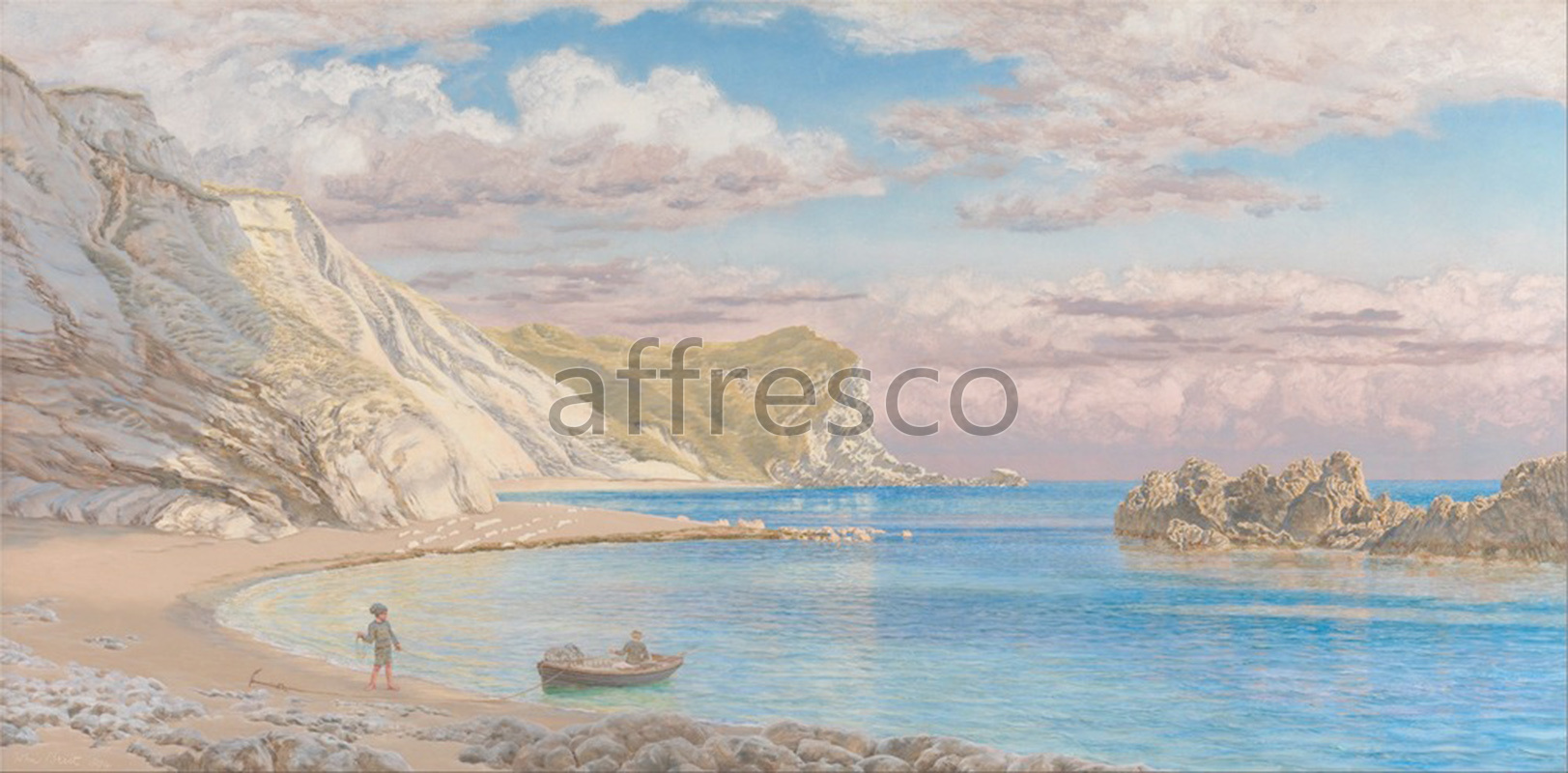 Classic landscapes | John Brett Man of War Rocks Coast of Dorset | Affresco Factory