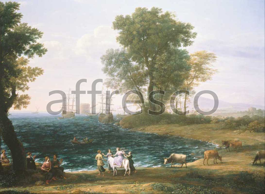 Classic landscapes | Claude Gellee called Le Lorrain Rape of Europa | Affresco Factory