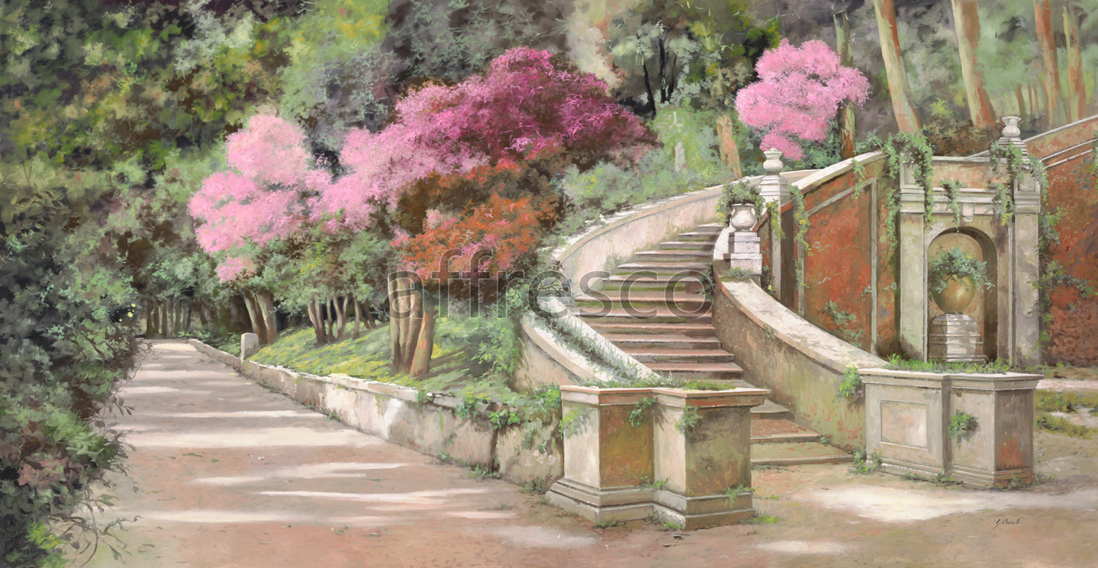 6843 | Picturesque scenery | Stairs in a park | Affresco Factory