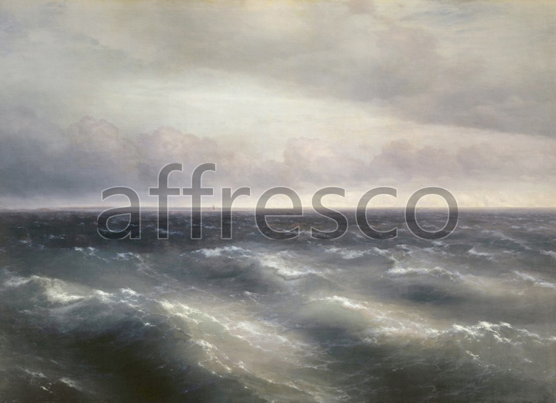 Marine art | Ivan Aivazovsky Black Sea storm starts to be played | Affresco Factory