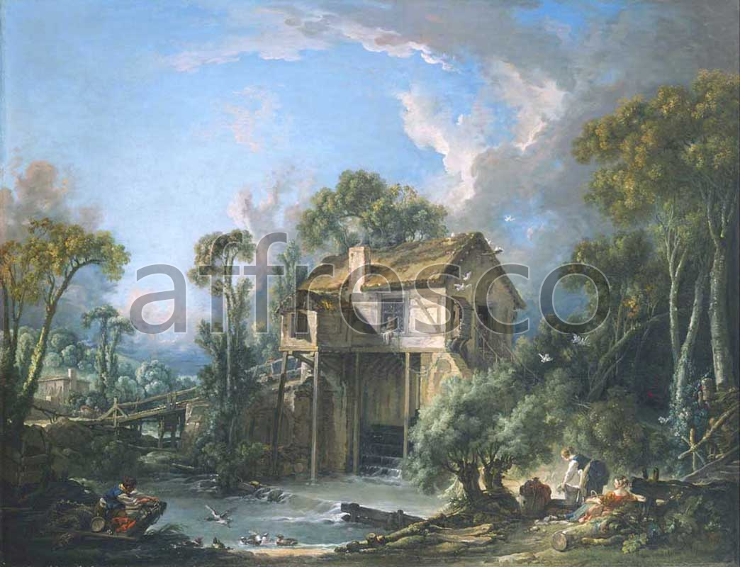 Classic landscapes | Francois Boucher Mill at Charenton | Affresco Factory