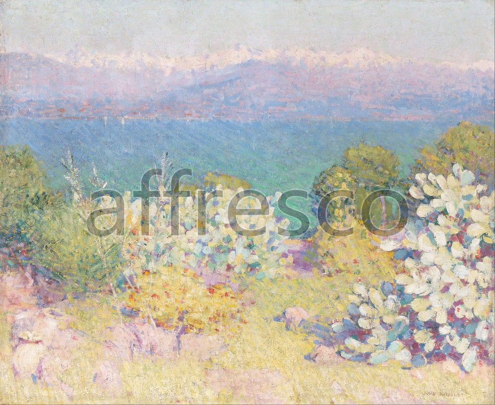 Impressionists & Post-Impressionists | John Russell In the morning Alpes Maritimes from Antibes | Affresco Factory
