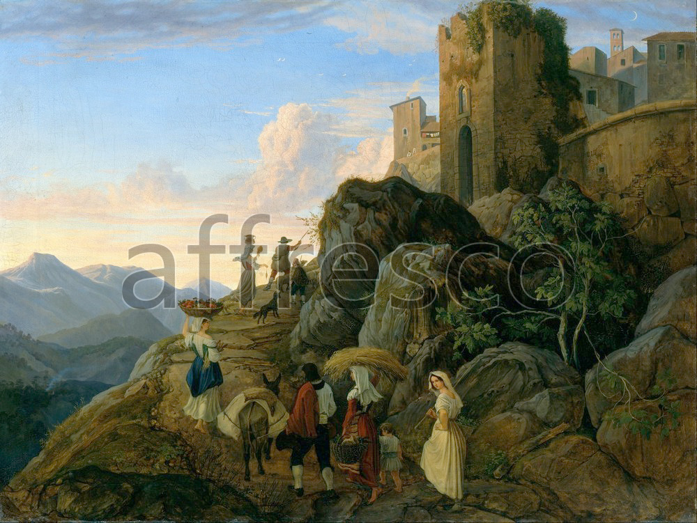 Classic landscapes | Ludwig Richter Civitella Evening | Affresco Factory