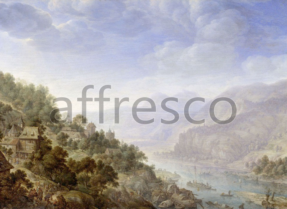 Classic landscapes | Saftleven Herman View on the Rhine | Affresco Factory