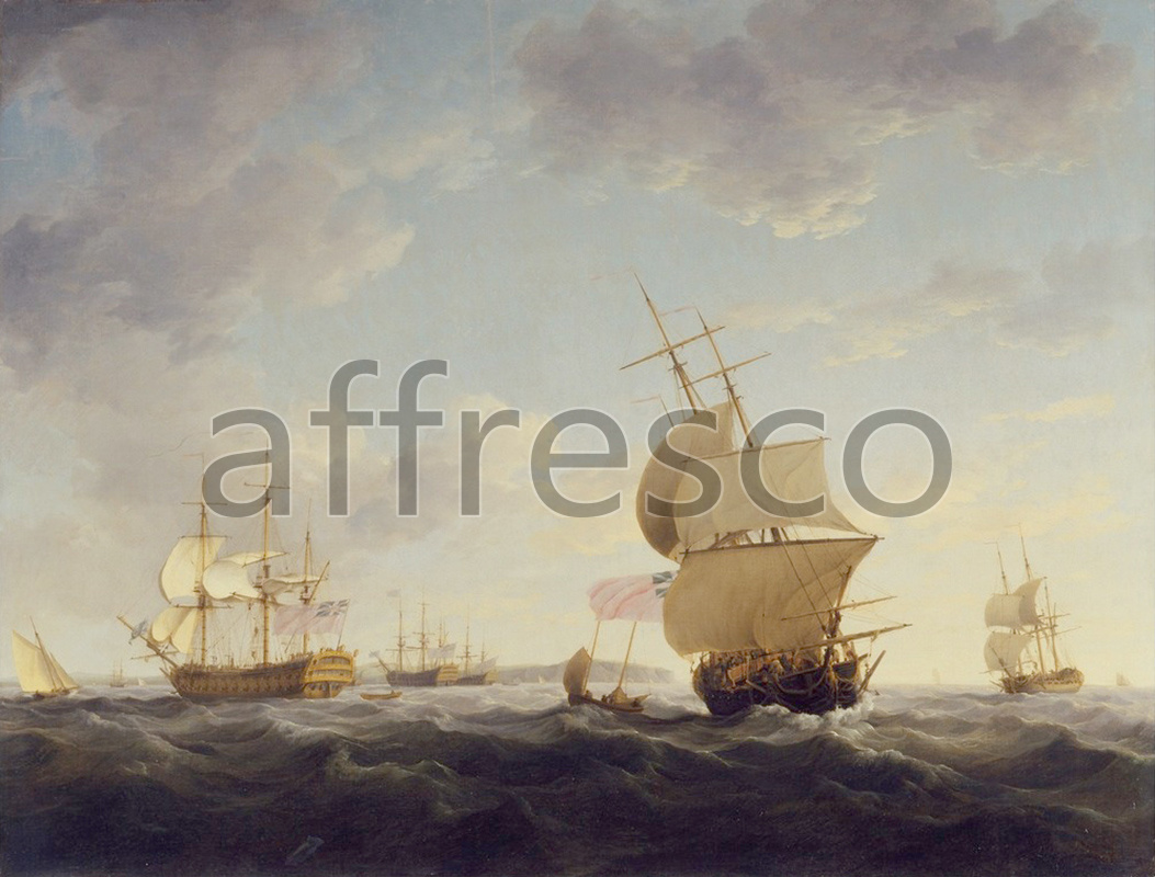 Marine art | Charles Brooking Shipping in the English Channel | Affresco Factory
