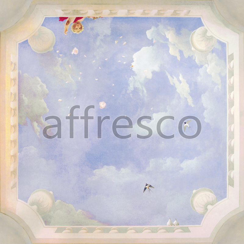 9116 |  Ceilings  | The sky with angels and birds | Affresco Factory