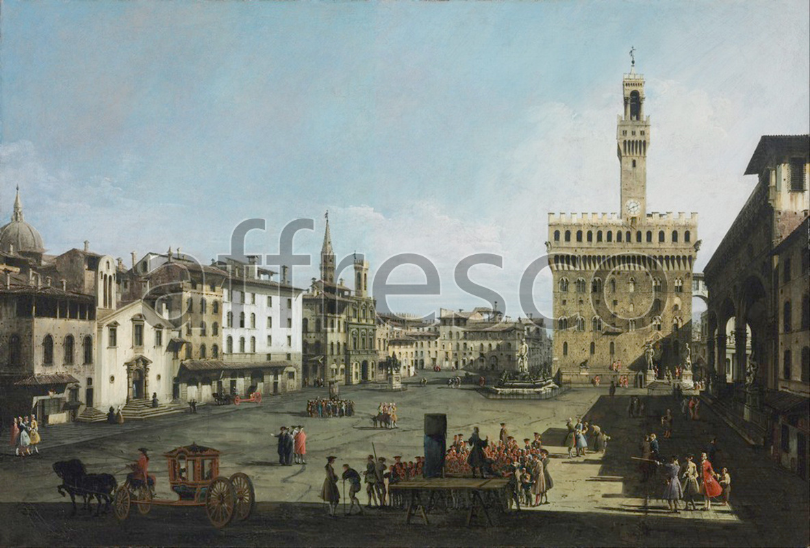 Classic landscapes | Bernardo Bellotto The Piazza della Signoria in Florence | Affresco Factory